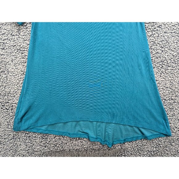 Chicos Travelers Asymmetrical Mini Dress Womens M Travel Vacation Resort Blue - Picture 6 of 10